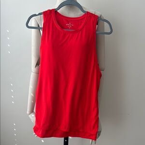 Athleta Tank Top Women's Size Small Red Double hem Yoga Workout Racerback